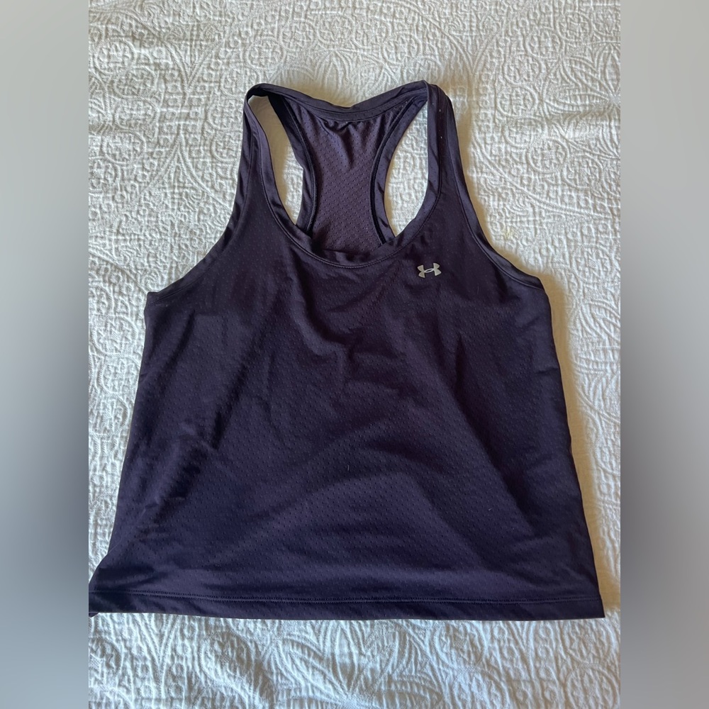Underarmor eggplant purple tank size medium